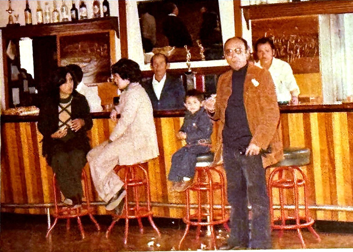 Raul Marquez as a child with his father at the company club in Peru